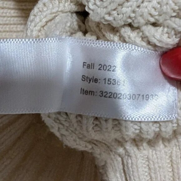 Marine Layer | Robin Crop Cardigan in Ivory with Tipping - Picture 8 of 14